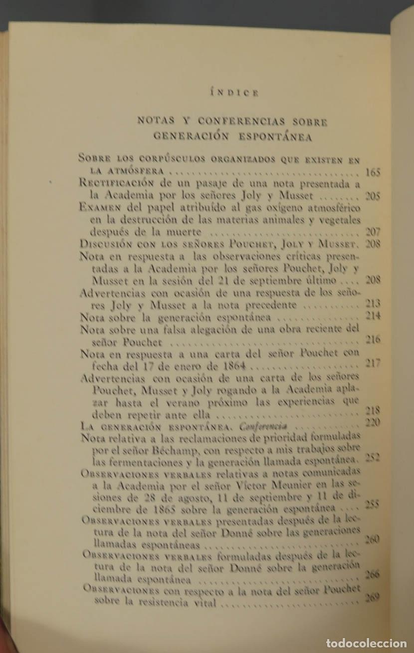 Libros de segunda mano: Estudios Sobre generaci&oacute;n Espont&aacute;nea. Pasteur - Foto 3