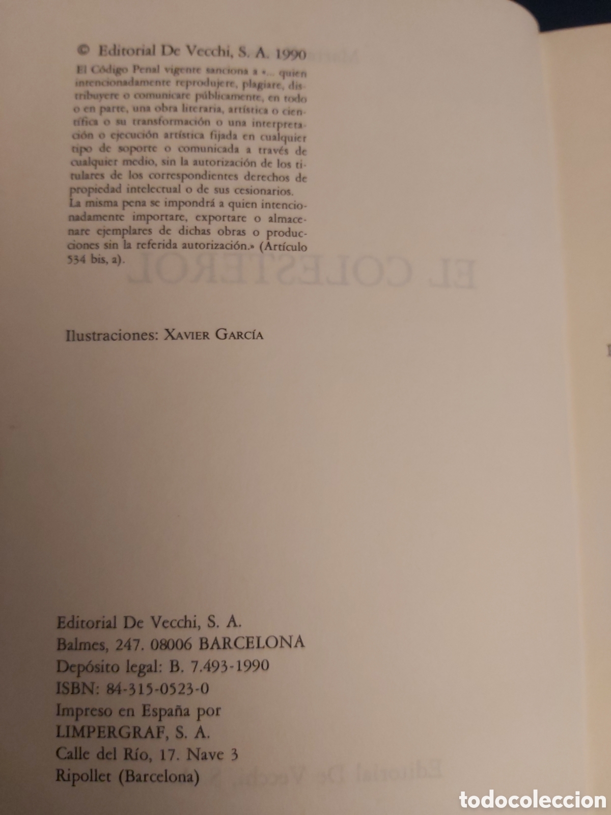 Libros de segunda mano: EL COLESTEROL $ MARTA ROS&Eacute;S $ EDITORIAL DE VECCHI $ 1990 - Foto 3