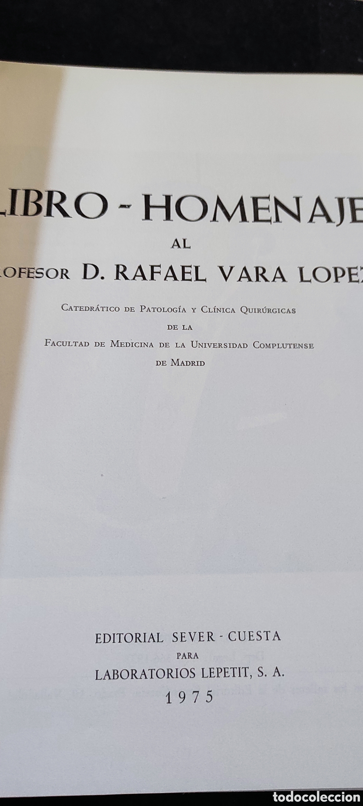 Libros de segunda mano: Libro homenaje al profesor D. Rafael Vara L&oacute;pez - Foto 7