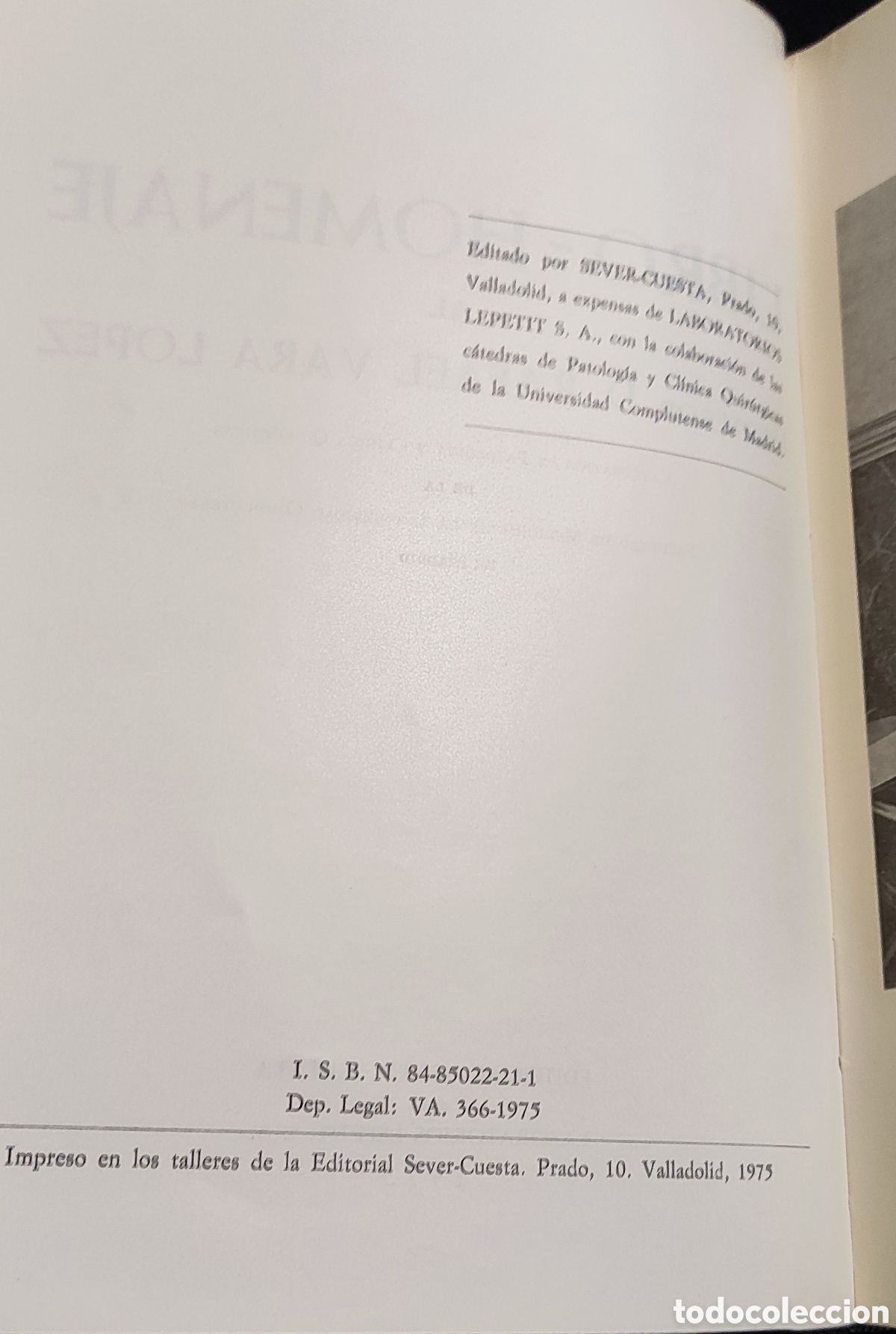 Libros de segunda mano: Libro homenaje al profesor D. Rafael Vara L&oacute;pez - Foto 8
