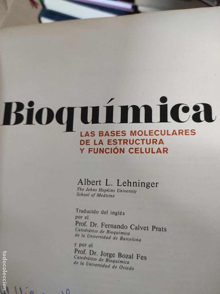 Libros de segunda mano: Bioqu&iacute;mica - lehninger - Foto 3