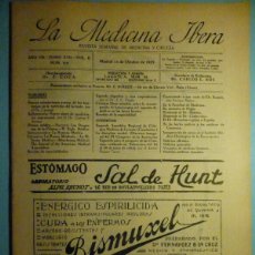 Libros de segunda mano: LA MEDICINA ÍBERA, REVISTA MÉDICA Y CIRUGÍA, AÑOS 20´S, Nº 310, OCTUBRE 1923 - SUMARIO EN FOTO