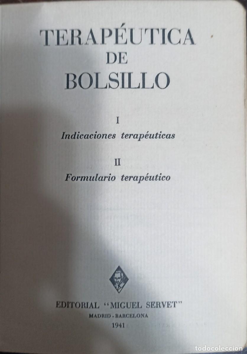 Libros de segunda mano: Terap&eacute;utica de bolsillo (LB31) - Foto 2