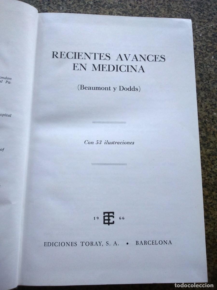 Gebrauchte B&uuml;cher: RECIENTES AVANCES EN MEDICINA -- EDICIONS TORAY 1966 --