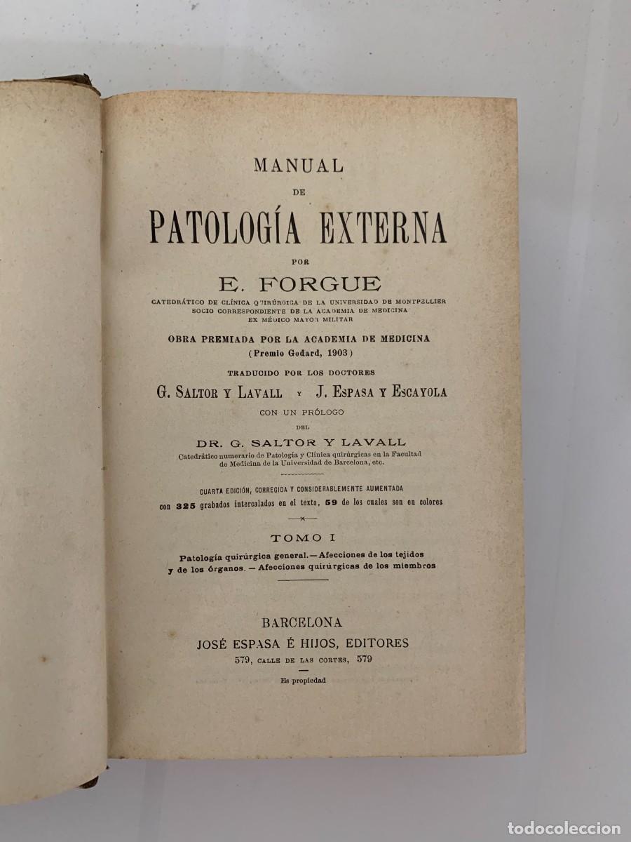 Libros de segunda mano: Manual de Patolog&iacute;a Externa - E. Forgue - Foto 3
