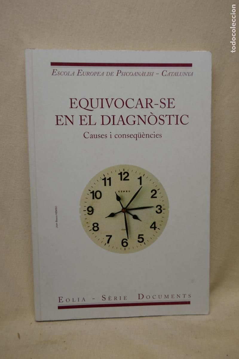 Libros de segunda mano: EQUIVOCAR-SE EN EL DIAGNOSTIC - CAUSES I CONSEQ&Uuml;&Eacute;NCIES - Foto 1