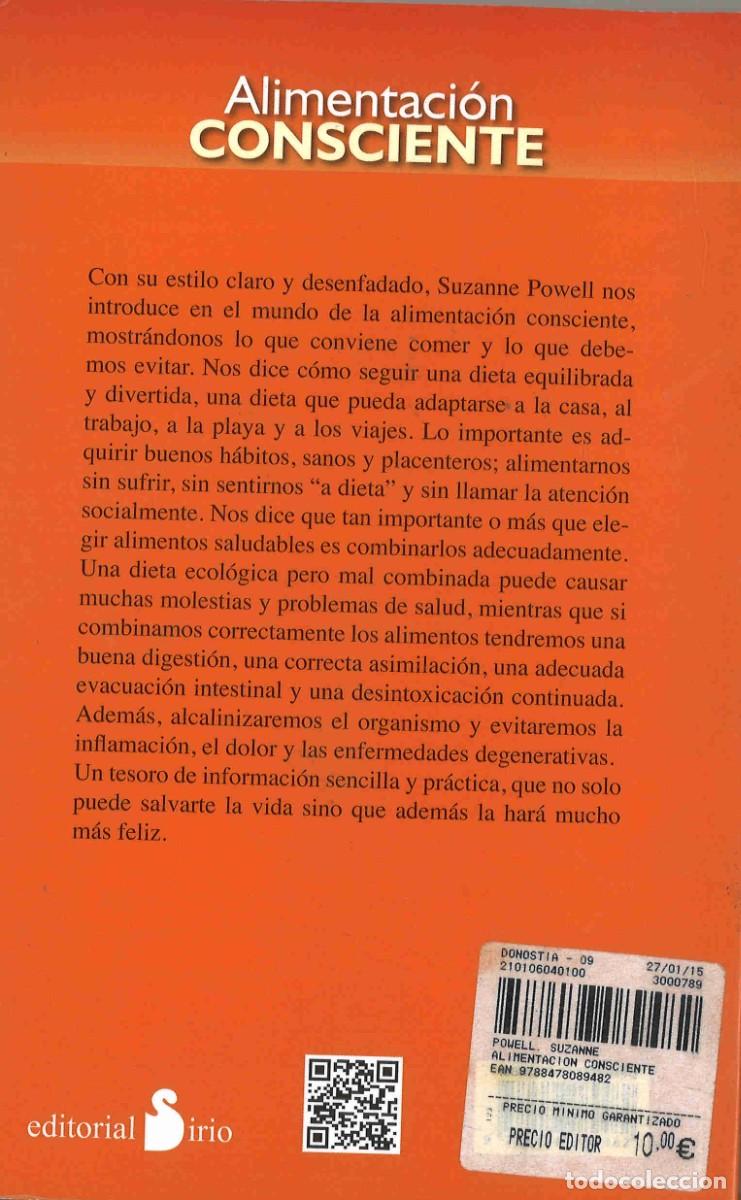 Libros de segunda mano: Alimentaci&oacute;n consciente. Suzanne Powell. Sirio. 2014 - Foto 2