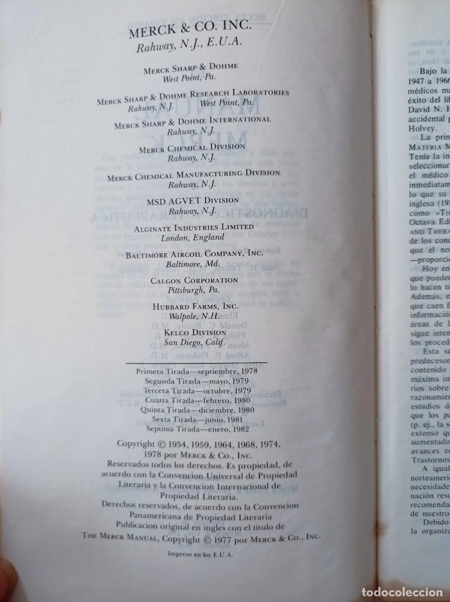 Libros de segunda mano: El Manual Merck - 1982 - Foto 3