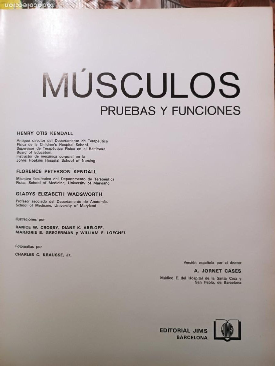Libros de segunda mano: M&uacute;sculos, pruebas y funciones Kendall y Wadsworth - Foto 2