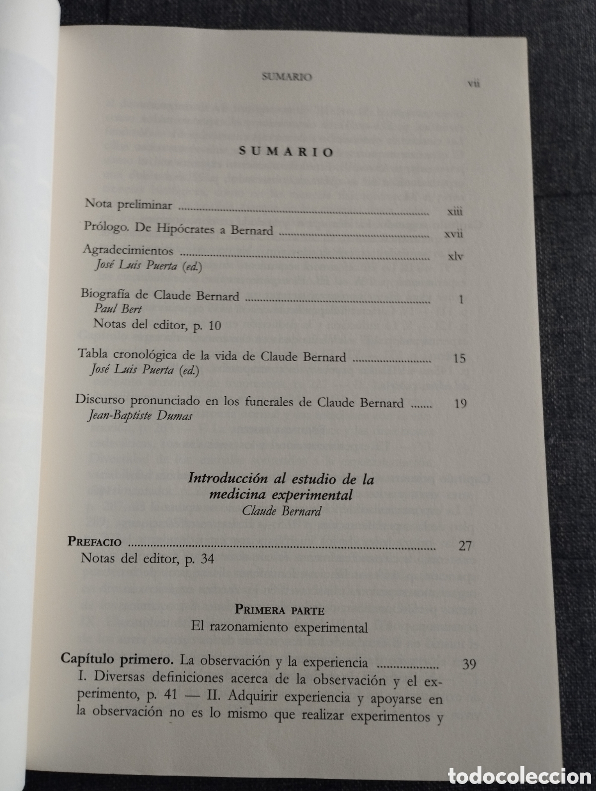 Libros de segunda mano: INTRODUCCI&Oacute;N AL ESTUDIO DE LA MEDICINA EXPERIMENTAL (CLAUDE BERNARD) - Foto 4