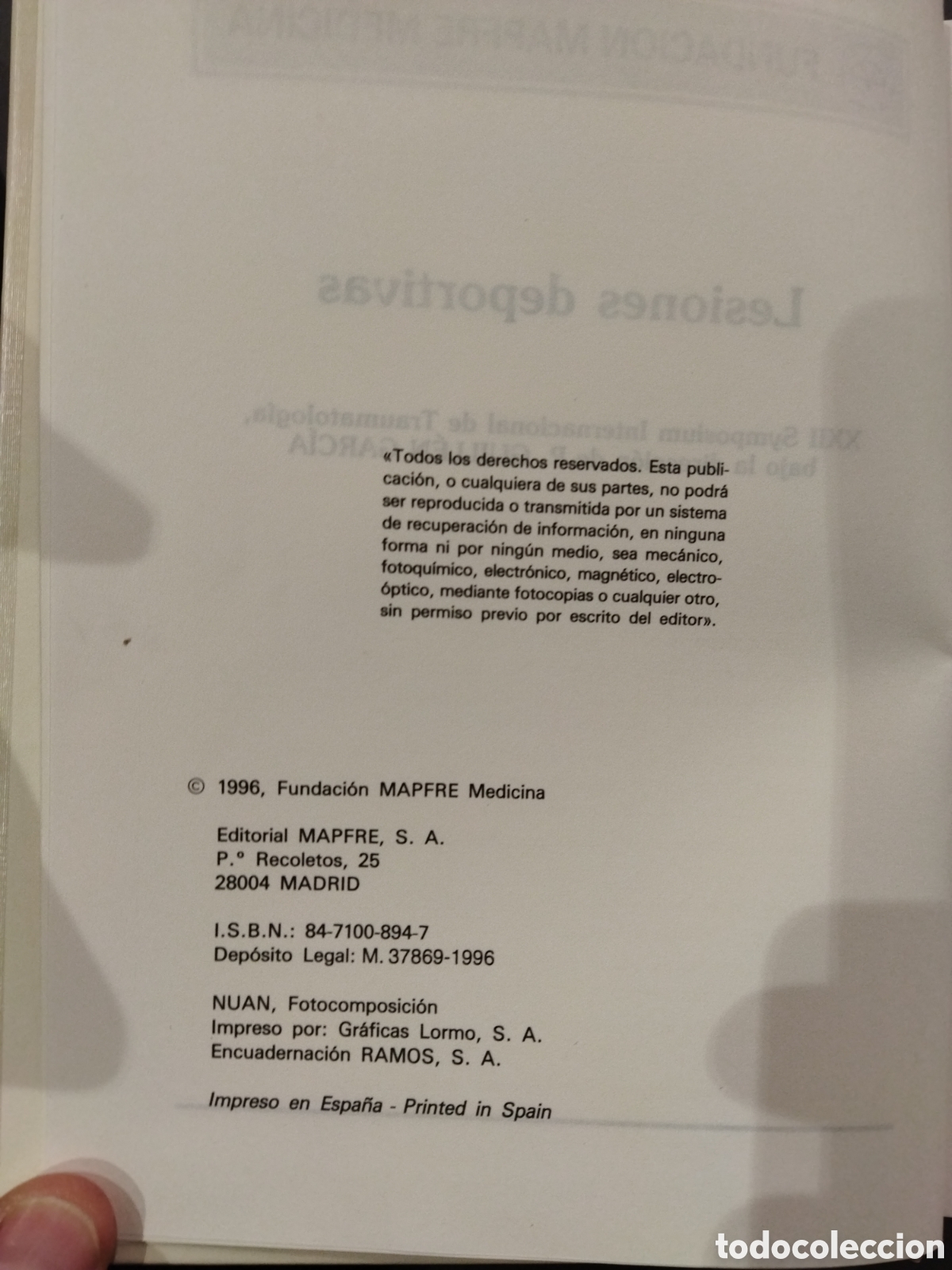 Libros de segunda mano: Lesiones deportivas Mapfre - Foto 3