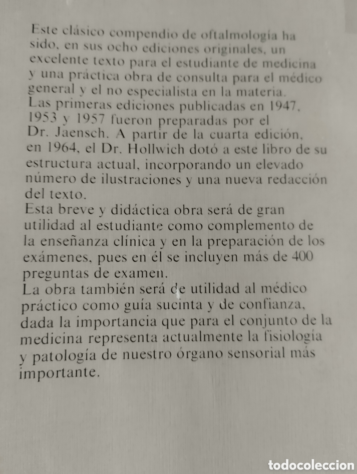 Libros de segunda mano: &rdquo;Oftalmolog&iacute;a&rdquo;.Fritz Hollwich. - Foto 3
