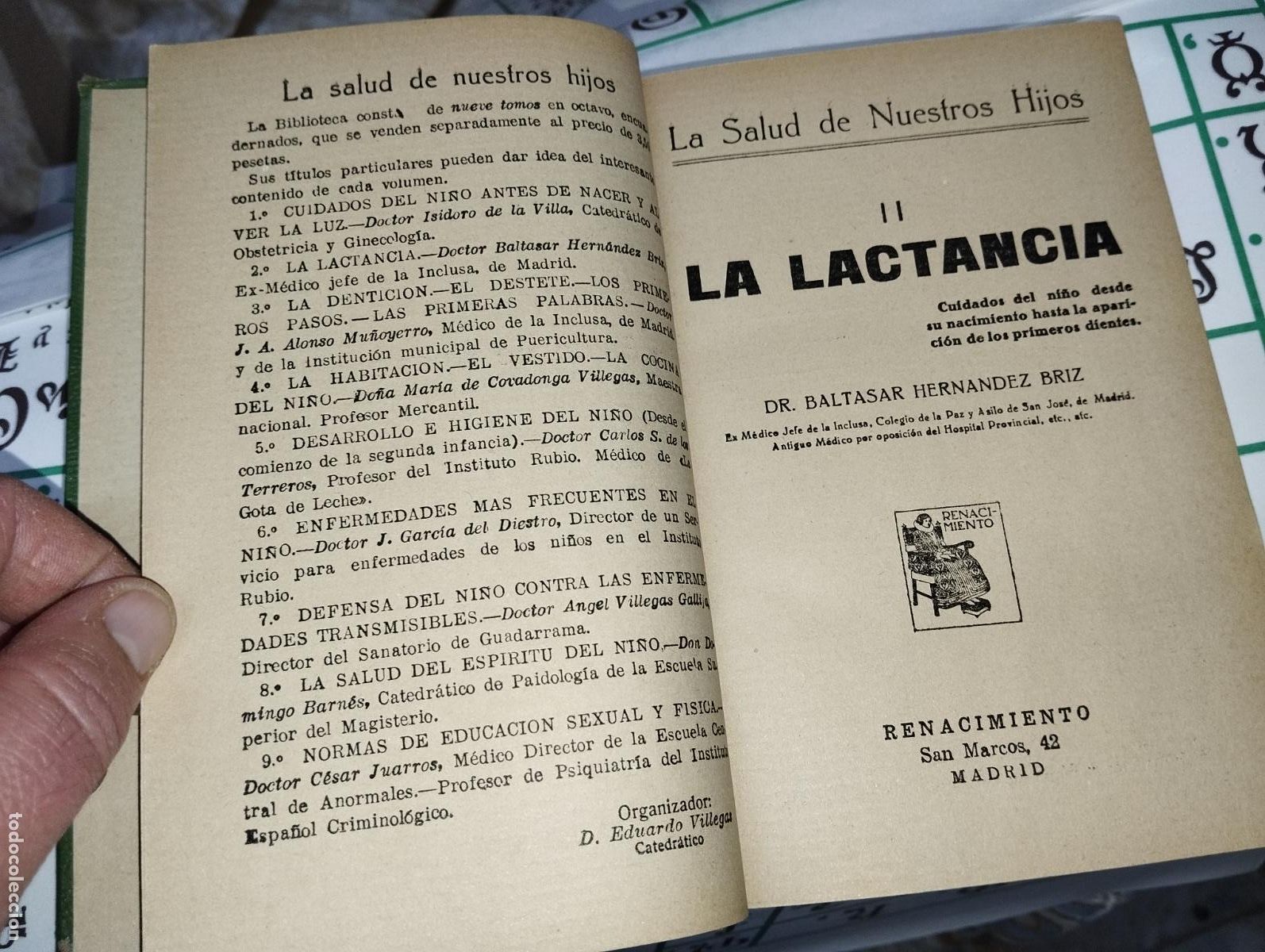 Libros de segunda mano: LIBRO LA LACTANCIA // LA SALUD DE NUESTROS HIJOS // ED. RENACIMIENTO // FARMACIA MEDICINA
