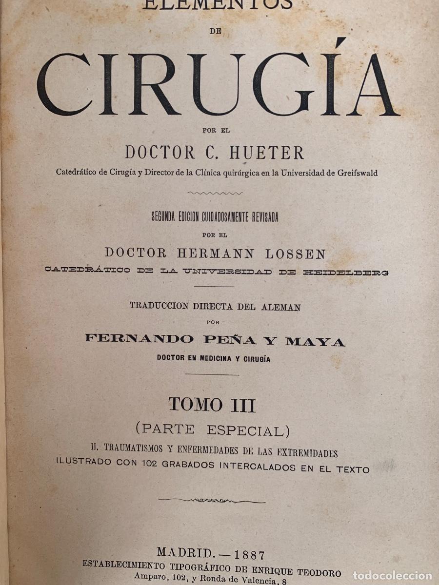 Libros de segunda mano: Elementos de Cirug&iacute;a, tres tomos - Foto 4