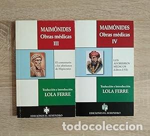 Libros de segunda mano: OBRAS MEDICAS - 4 TOMOS - Maim&oacute;nides - Foto 2