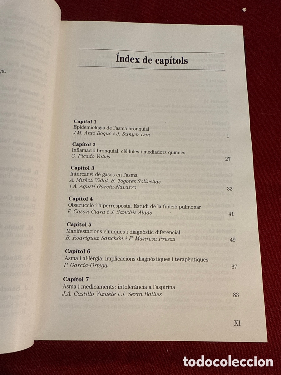 Libros de segunda mano: Asma Bronquial. Albert Mar&iacute;n. En catal&aacute;n. - Foto 8