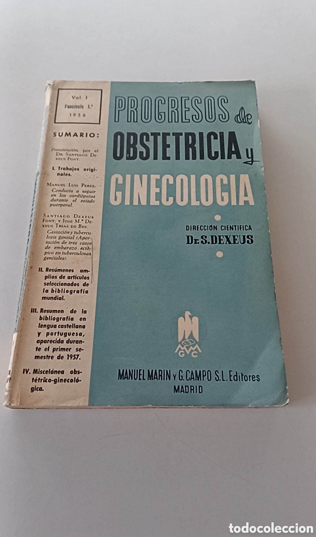Libros de segunda mano: Progresos de obstetricia ginecologia 1958 - Foto 1