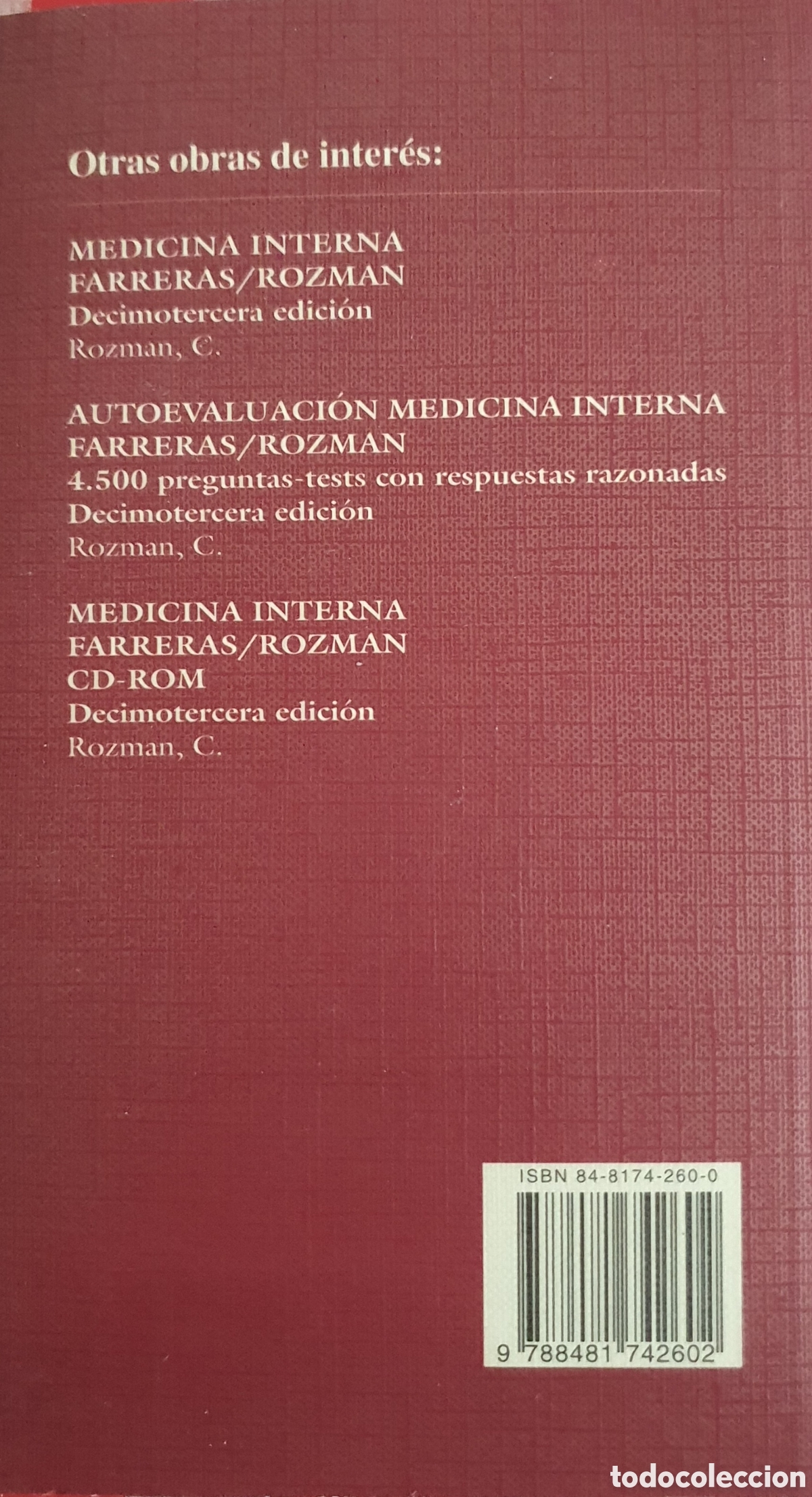 Libros de segunda mano: Compendio de medicina interna C.Rozman - Foto 3