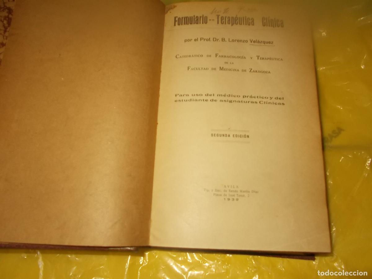 Libros de segunda mano: Formulario terap&eacute;utica cl&iacute;nica - Foto 2