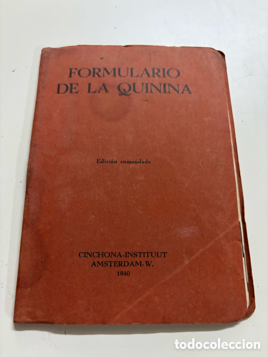 Libros de segunda mano: Formulario de la Quinina 1940 - Foto 1
