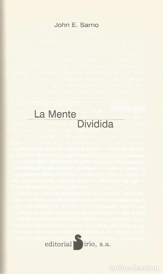 Libros de segunda mano: LA MENTE DIVIDIDA - DR. JOHN E. SARNO - Foto 2