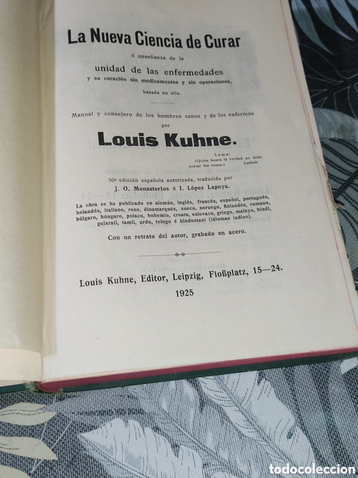 Libros de segunda mano: La nueva ciencia de curar por Louis Kuhne