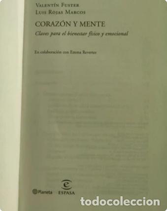 Libros de segunda mano: Coraz&oacute;n y mente ** Valent&iacute;n Fuster/Luis rojasMarcos - Foto 2