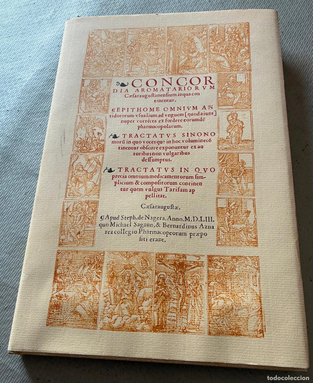 Libros de segunda mano: CONCORDIA AROMATARIORUM Facs&iacute;mil - Foto 1