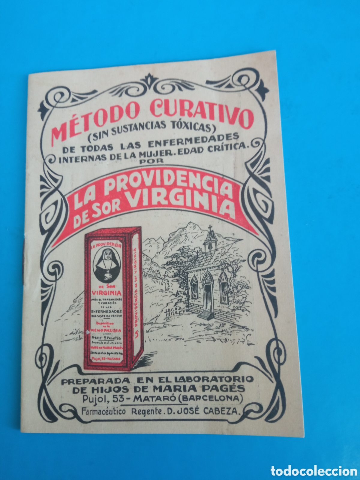 Libros de segunda mano: M&eacute;todo Curativo, La Providencia de Sor Virginia, tiene 21 p&aacute;ginas