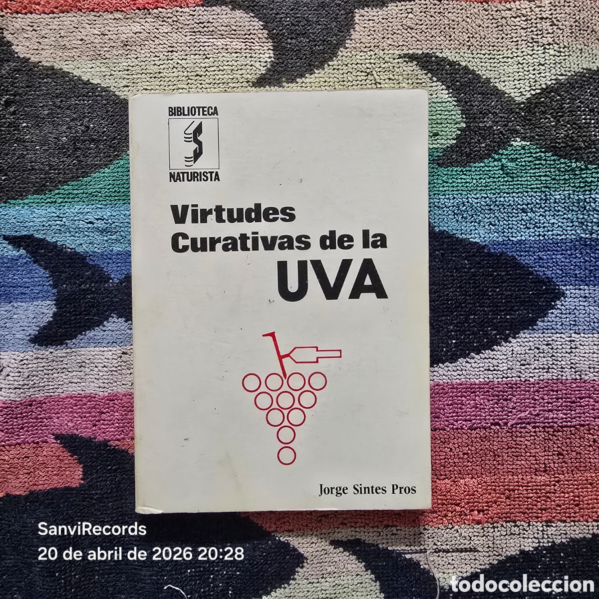 Libros de segunda mano: VIRTUDES CURATIVAS DE LA UVA (JORGE SINTES PROS) (BIBLIOTECA NATURISTA)