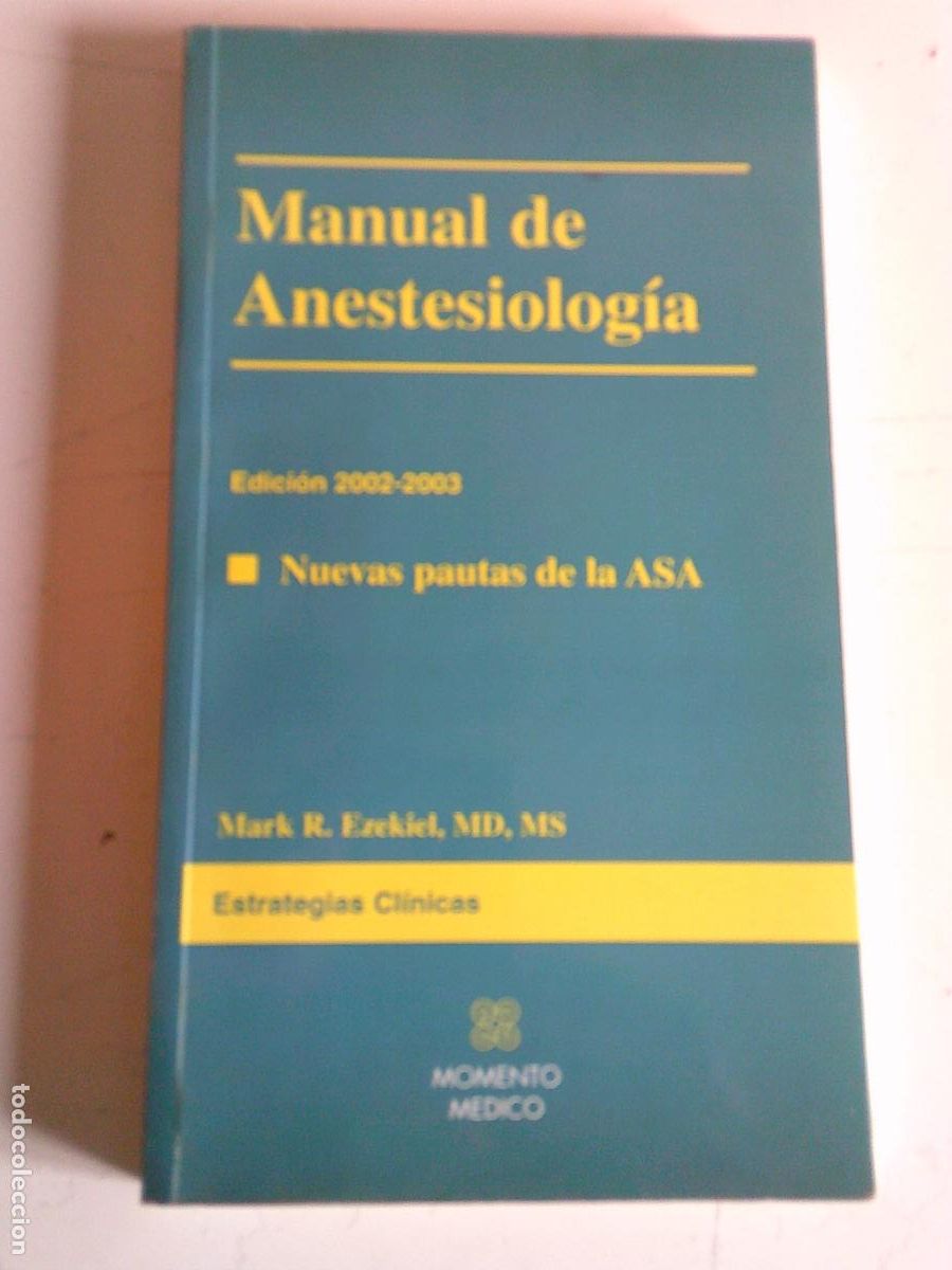 Libros de segunda mano: Manual de Anestesiolog&iacute;a nuevas pautas de las ASA