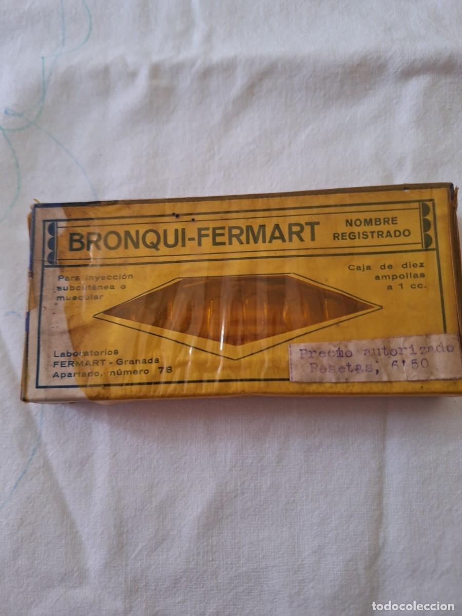 Libros de segunda mano: BRONQUI - FERMART, medicamento antiguo