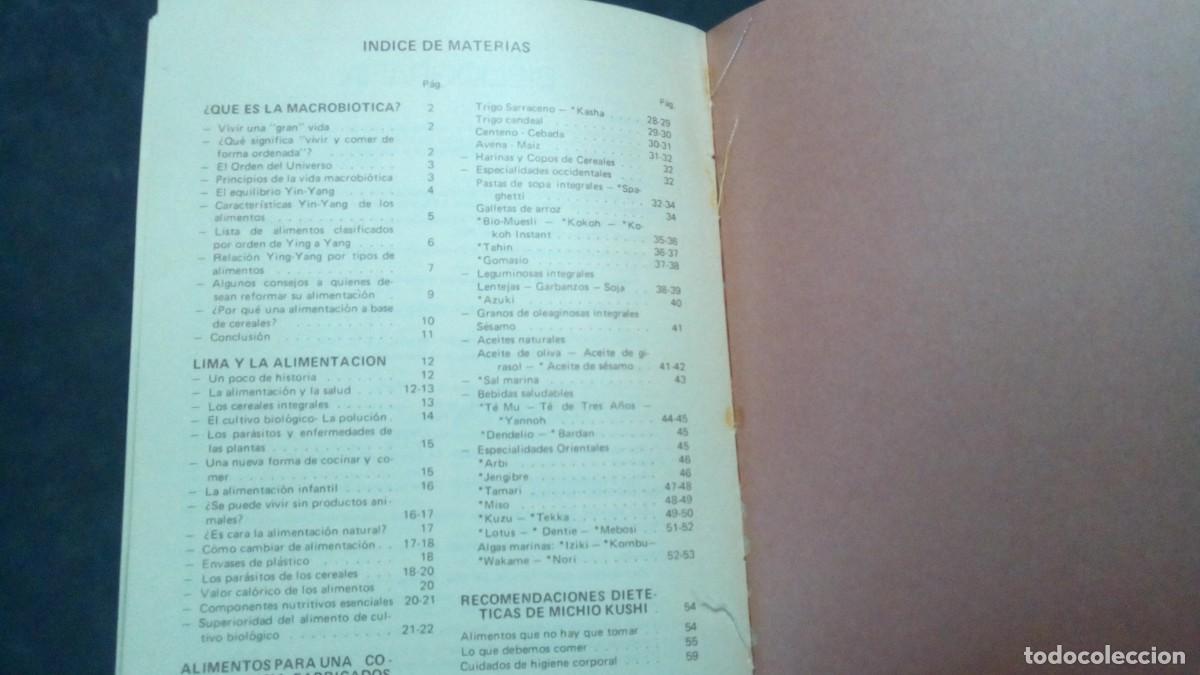 Libros de segunda mano: GU&Iacute;A PR&Aacute;CTICA DE LA MACROBI&Oacute;TICA-1976 - Foto 6