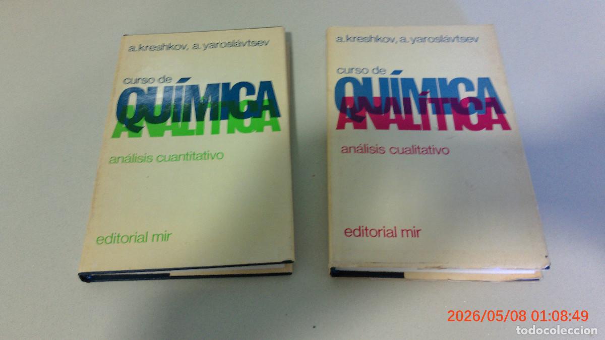 Libros de segunda mano: Curso de Qu&iacute;mica Anal&iacute;tica por Kreshkov y Yarosl&aacute;vtsev de Mir en Mosc&uacute; cuantitativo cualitativo
