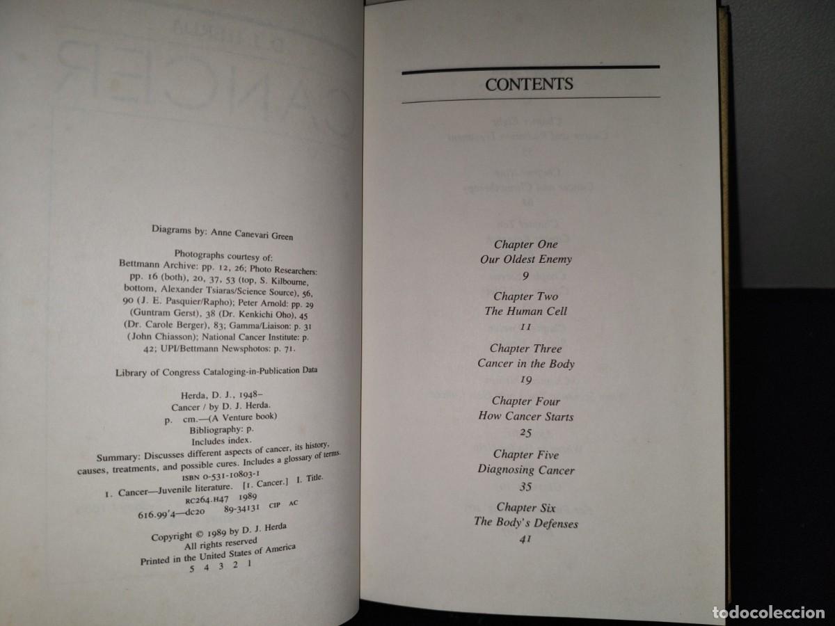 Libros de segunda mano: 218- Cancer - D. J. Herda - Foto 8