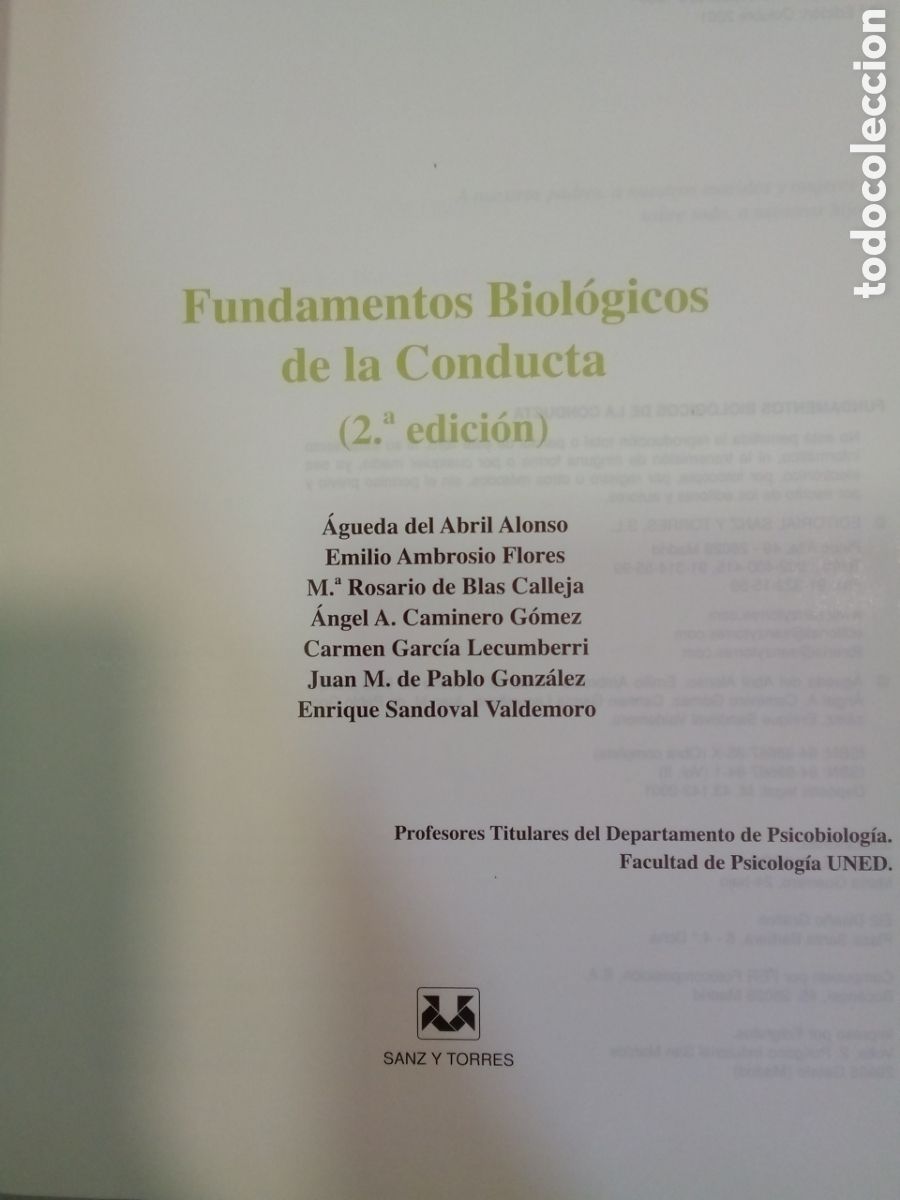 Libros de segunda mano: Fundamentos Biologicos de la Conducta (2.&ordf; edicion). Vol II - Varios autores