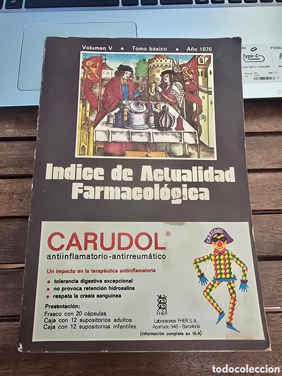 Libros de segunda mano: INDICE DE ACTUALIDAD FARMACOLOGICA Publicaciones controladas Volumen V Tomo b&aacute;sico A&ntilde;o 1976
