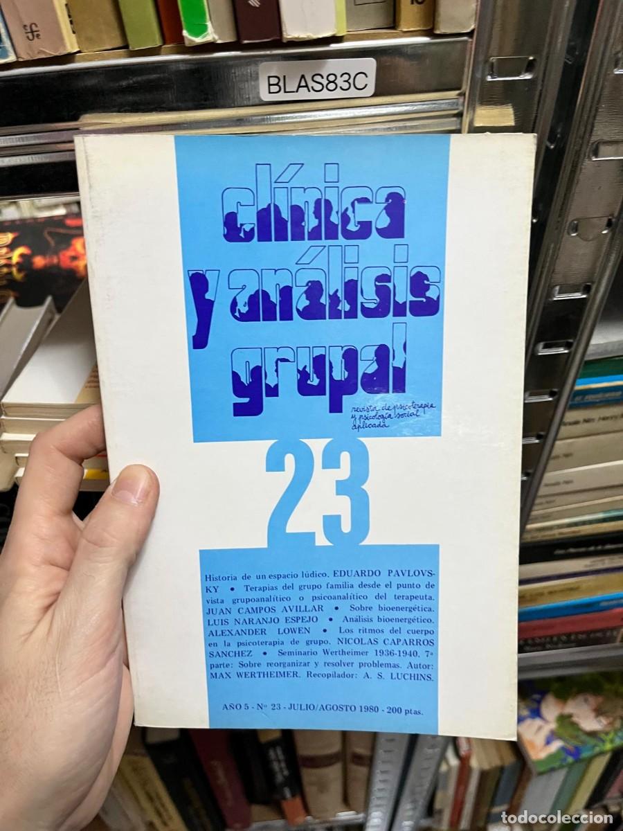 Libros de segunda mano: BLAS83C &ndash; Revista Cl&iacute;nica y An&aacute;lisis Grupal, n&ordm; 23, julio/agosto 1980. Psicoterapia, psicolog&iacute;a soci