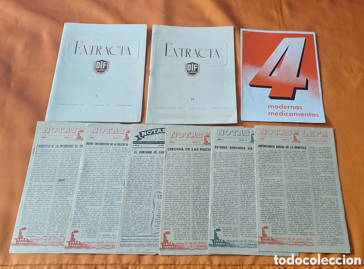 Gebrauchte B&uuml;cher: Lote de Revistas de Farmacia Extracta - Notas de Lefa - Laboratorio Dr Andreu