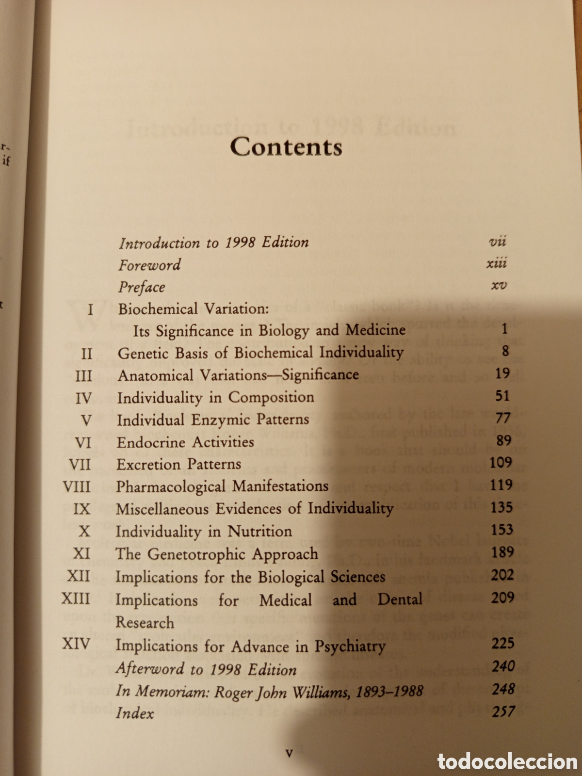 Libros de segunda mano: BIOCHEMICAL INDIVIDUALITY (ROGER J. WILLIAMS, PH.D.) - Foto 5