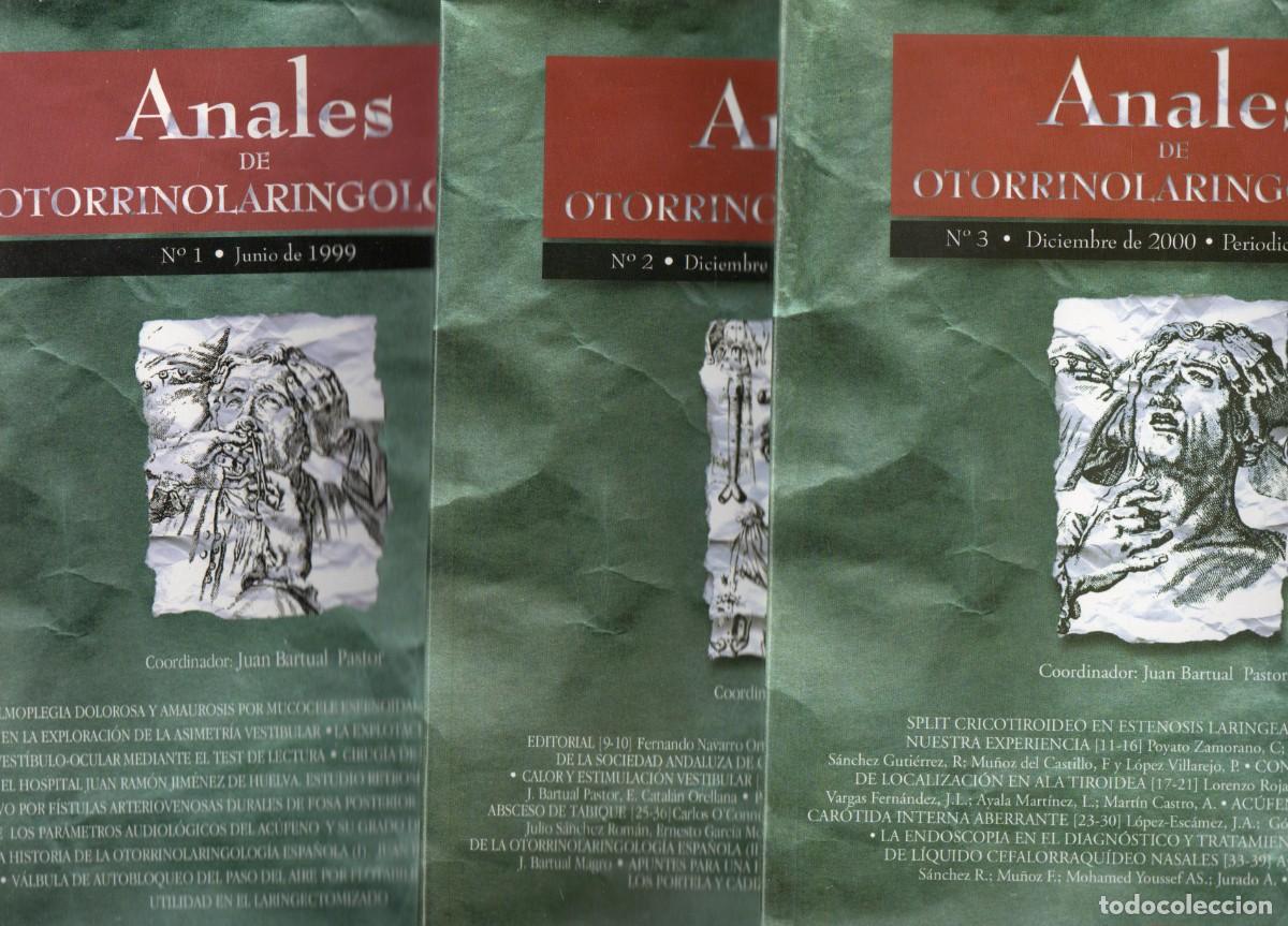 Libros de segunda mano: ANALES DE OTORRINOLARINGOLOGIA NUM. 1, 2 Y 3. VV.AA. A-MEDI-1421