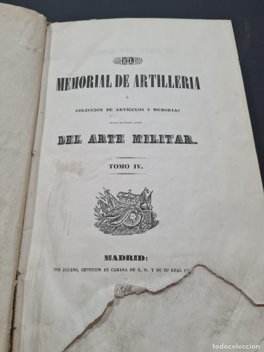 Libros de segunda mano: Manual de artilleria 1848 tomo IV