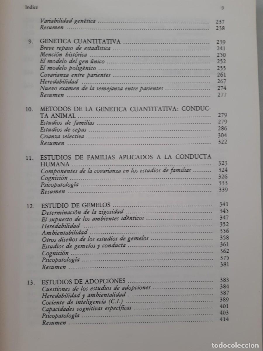 Libros de segunda mano: GEN&Eacute;TICA DE LA CONDUCTA - PLOMIN - DEFRIES - McCLEARN - Foto 3