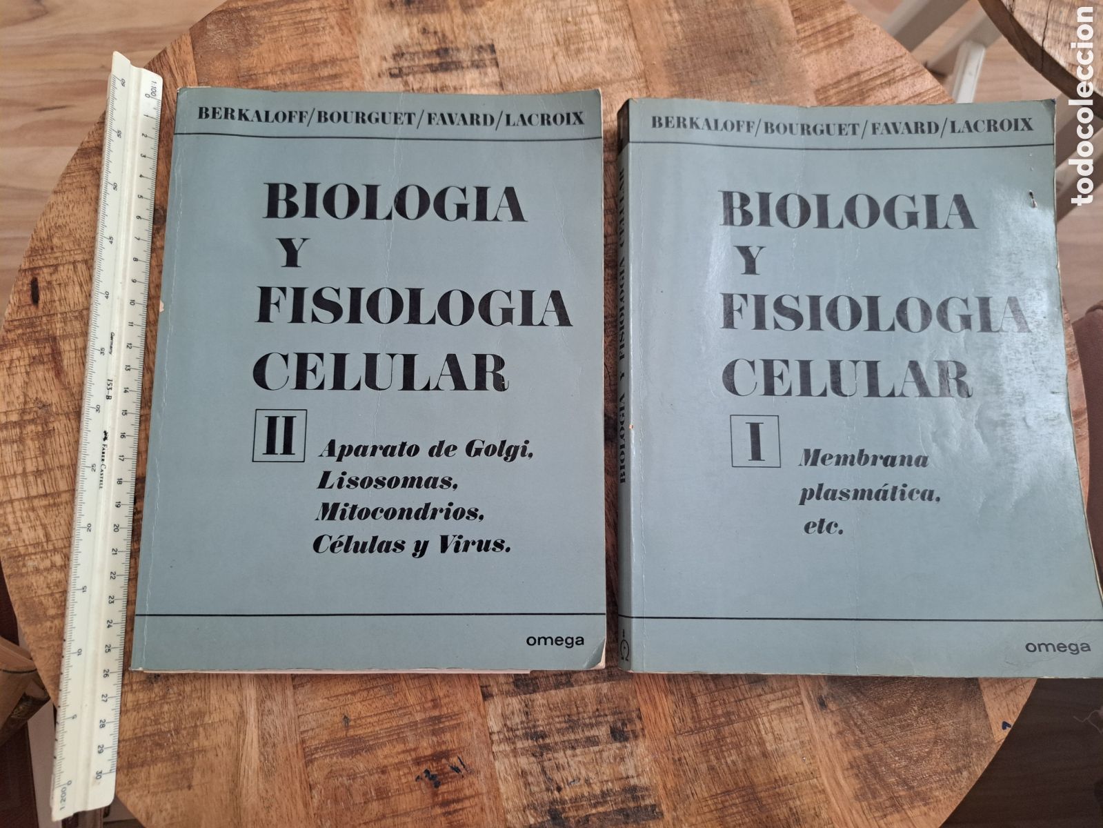 Libros de segunda mano: Jml Biologia y Fisiologia Celular, tomo I-II, omega, Berkaloff, Bourguet, Favard, Lacroix.