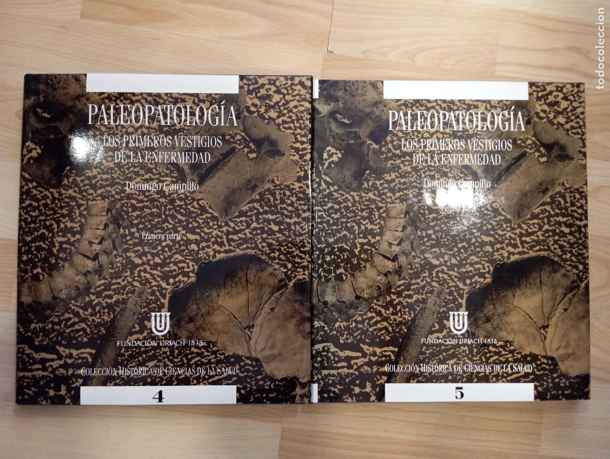Libros de segunda mano: 'Paleopatolog&iacute;a. Los primeros vestigios de la enfermedad'. Domingo Campillo. 2 vol&uacute;menes.