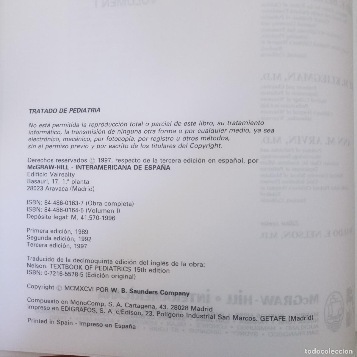 Libros de segunda mano: Tratado de Pediatr&iacute;a - Foto 4