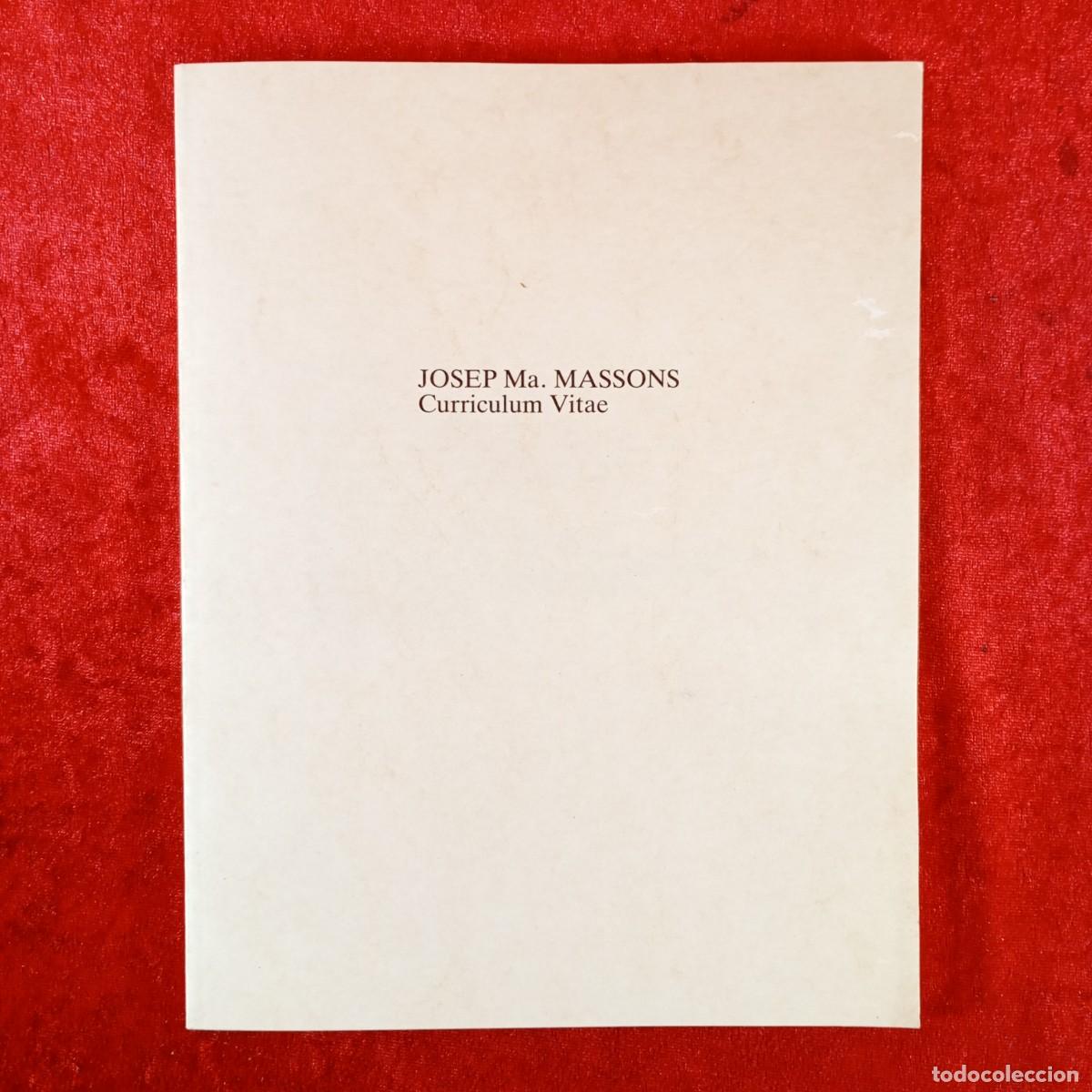 Libri di seconda mano: JOSEP MA. MASSONS - CURRICULUM VITAE / 4511