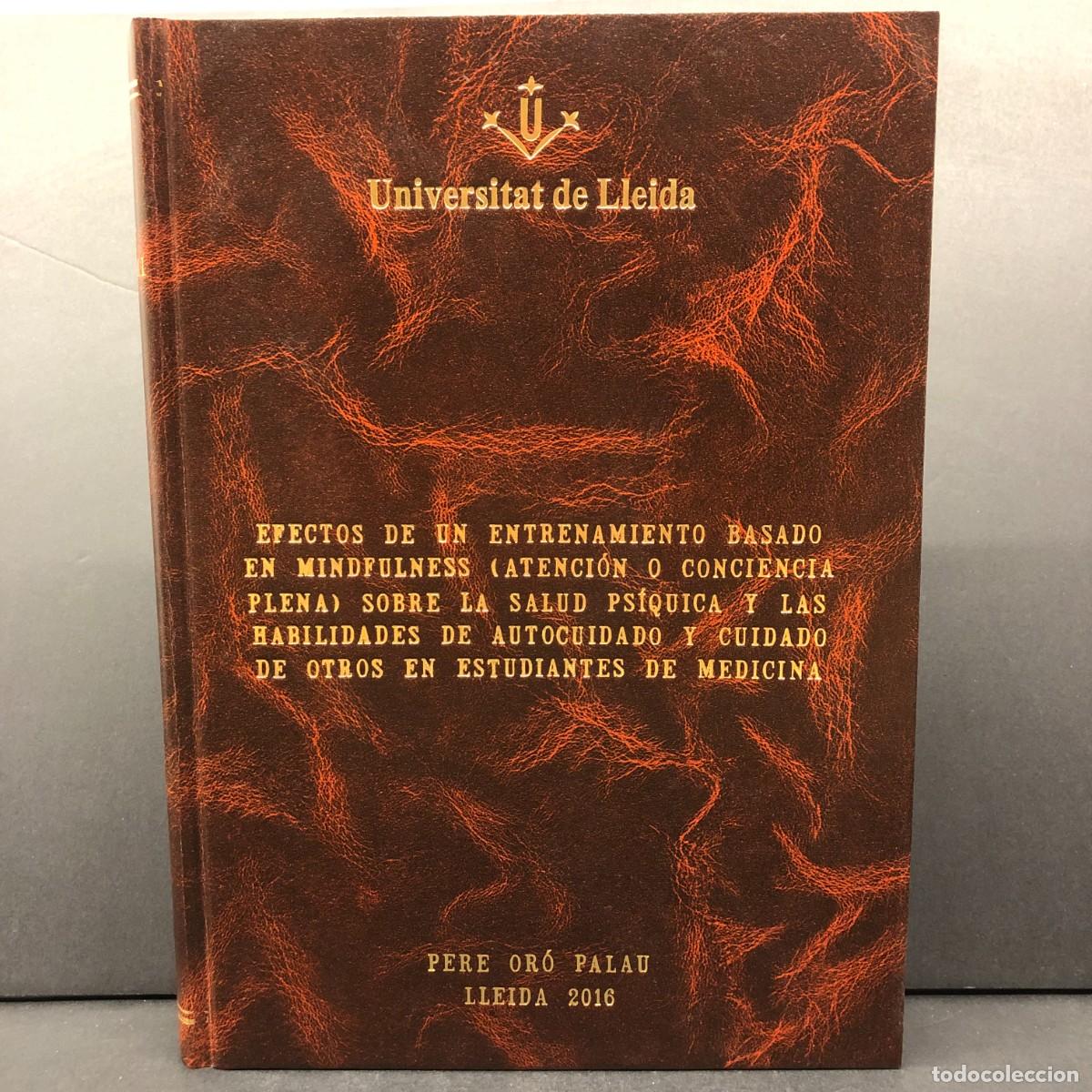Libros de segunda mano: EFECTOS DE UN ENTRENAMIENTO BASADO EN MINDFULNESS - PERE OR&Oacute; PALAU 2016 - UNIVERSITAT LLEIDA / 5143