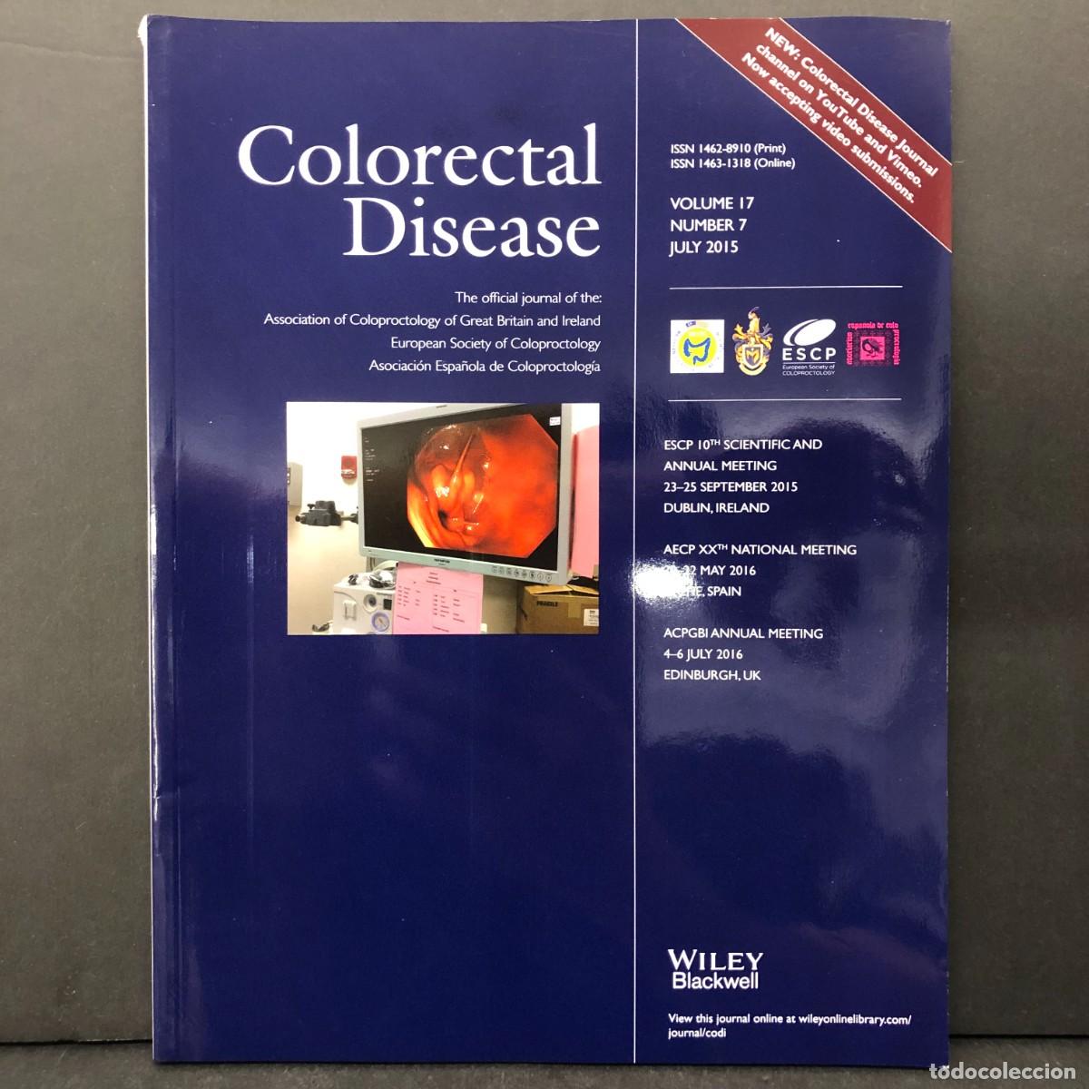Libros de segunda mano: COLORECTAL DISEASE - VOLUME 17 - NUMBER 7 - JULY 2015 / 5564