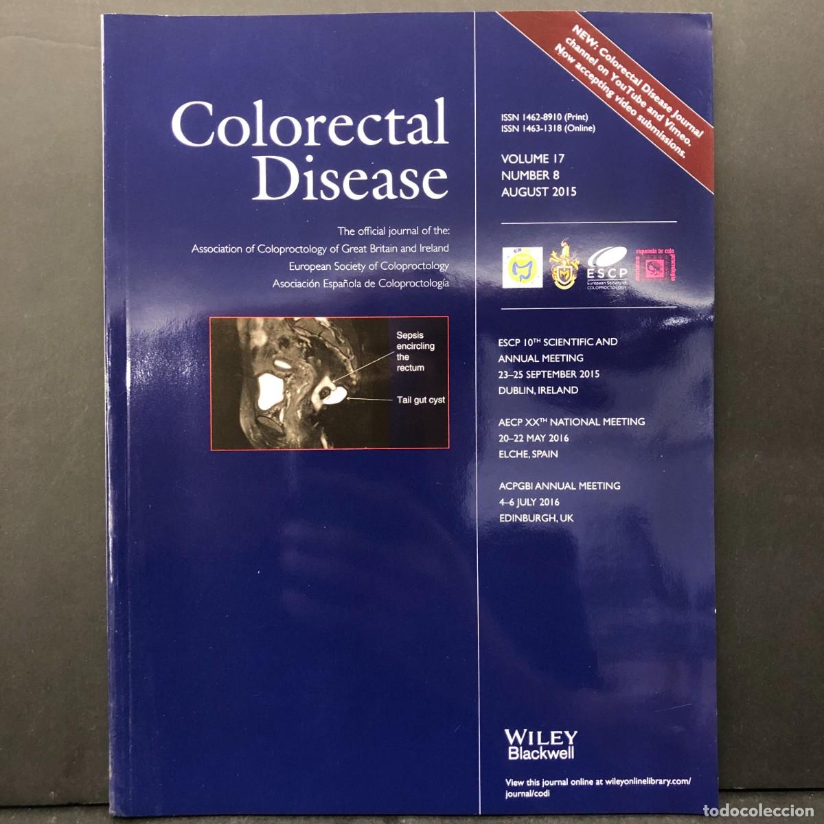 Libros de segunda mano: COLORECTAL DISEASE - VOLUME 17 - NUMBER 8 - AUGUST 2015 / 5565